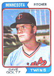 1974 Topps Baseball Cards      636     Dave Goltz